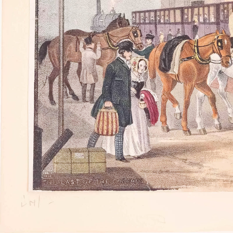 Prent 'The last of the coaches', ca. 1850-zoom-