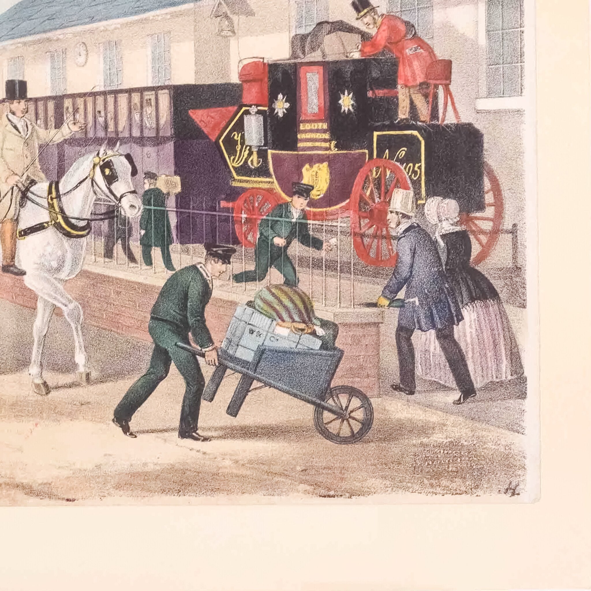 Prent 'The last of the coaches', ca. 1850-zoom-3