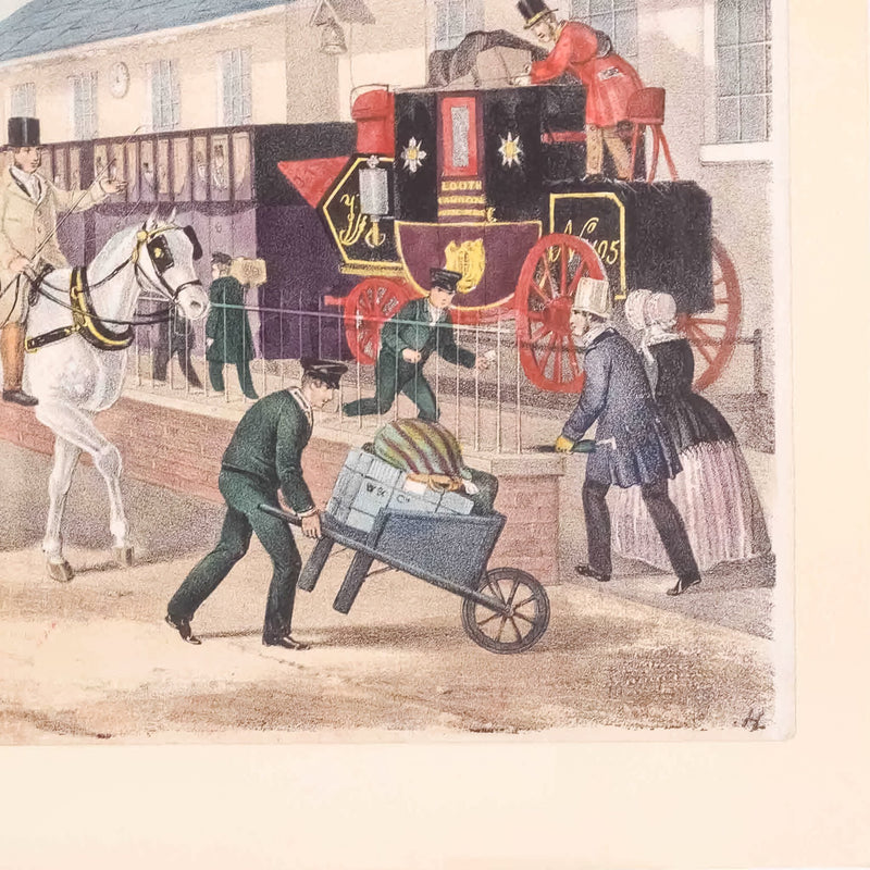 Prent 'The last of the coaches', ca. 1850-zoom-
