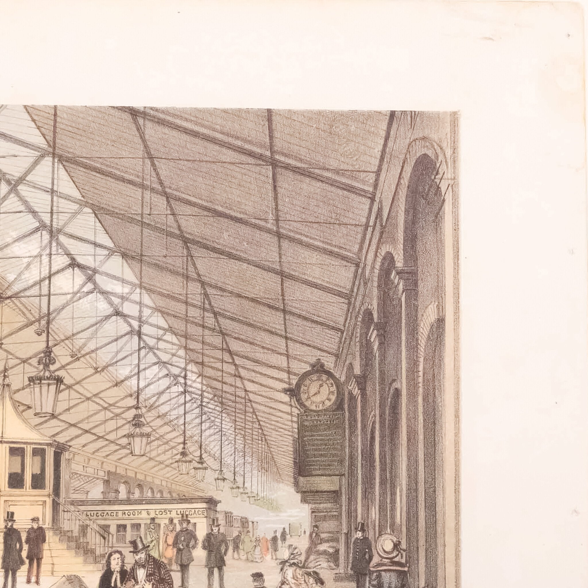 Prent 'Interior of the General Railway Station, Chester', ca. 1850-zoom-6