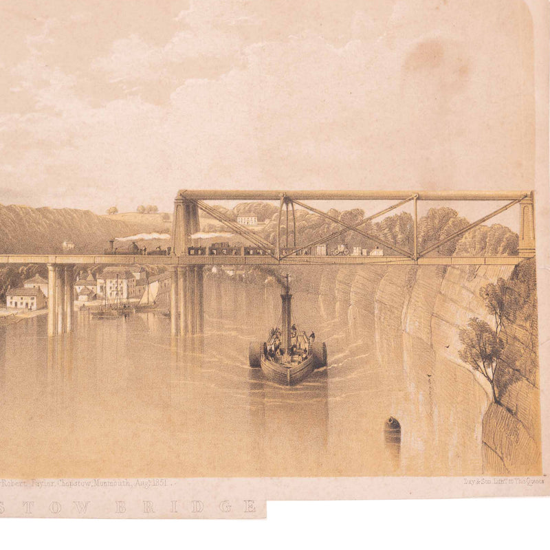 Prent 'Chepstow Bridge', 1851-zoom-