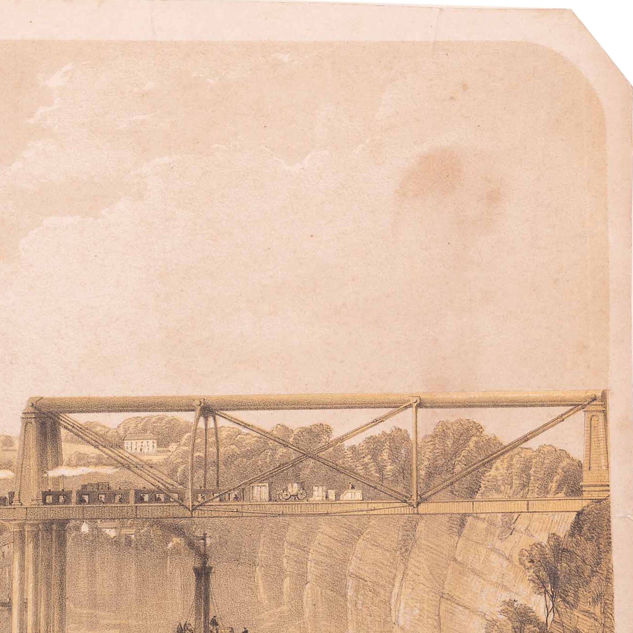 Prent 'Chepstow Bridge', 1851-zoom-5