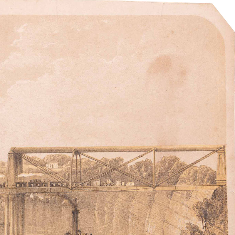Prent 'Chepstow Bridge', 1851-zoom-