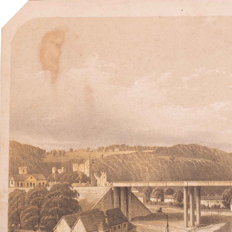 Prent 'Chepstow Bridge', 1851-zoom-