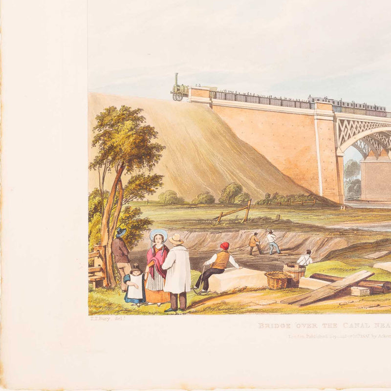 Prent 'London & Birmingham Railroad. The station at Euston Square', 1837-zoom-