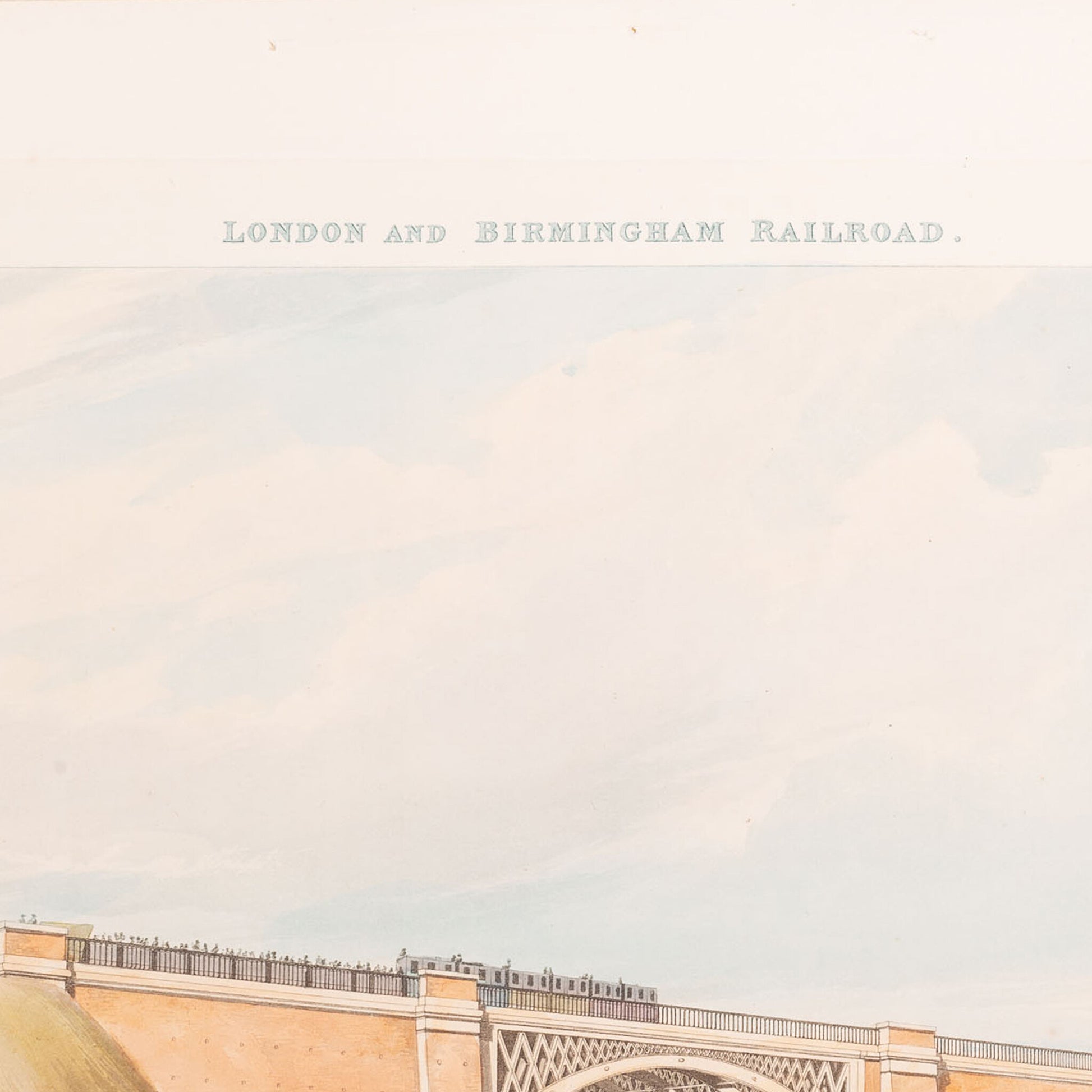 Prent 'London & Birmingham Railroad. The station at Euston Square', 1837-4