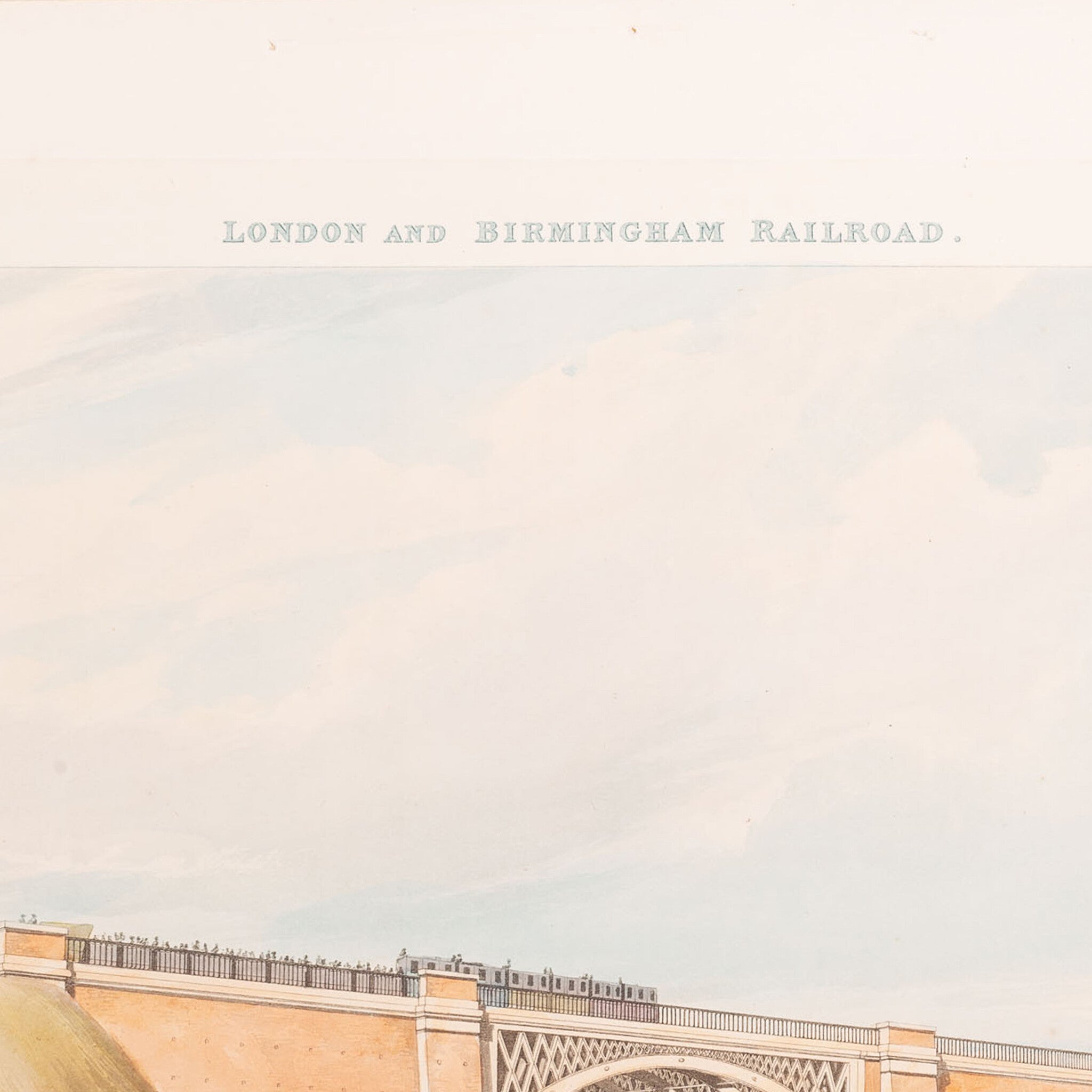 Prent 'London & Birmingham Railroad. The station at Euston Square', 1837-zoom-4