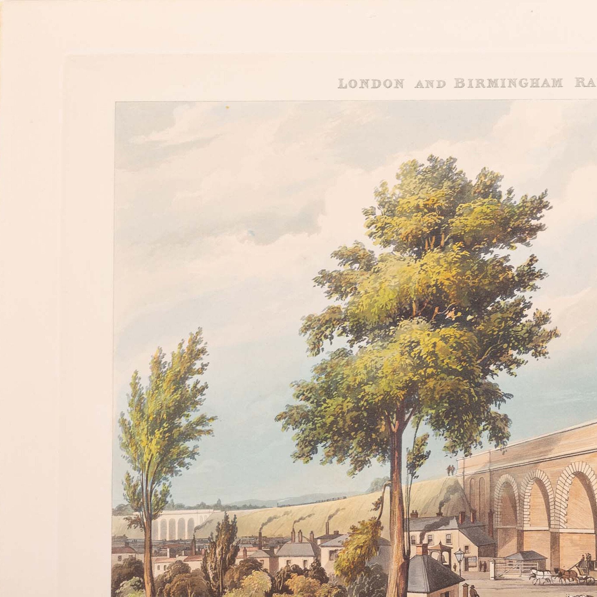 Prent 'London & Birmingham Railroad. View taken from the bridge over the canal, Camden Town', 1837-zoom-2