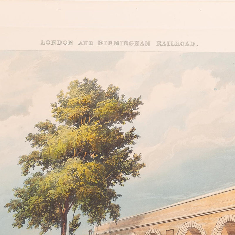 Prent 'London & Birmingham Railroad. View taken from the bridge over the canal, Camden Town', 1837-zoom-