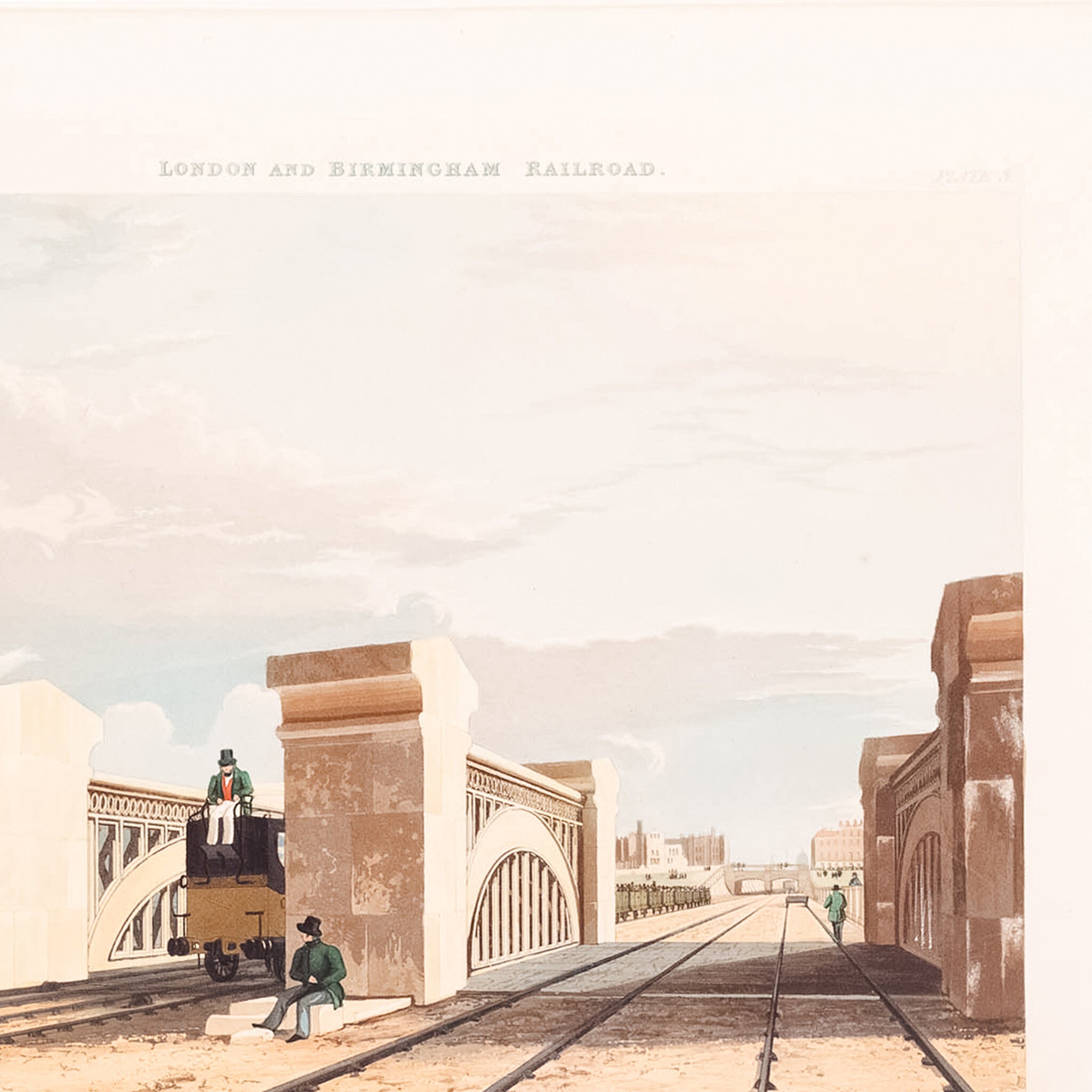 Prent 'London & Birmingham Railroad. Viaduct at Watford, 1837-zoom-4