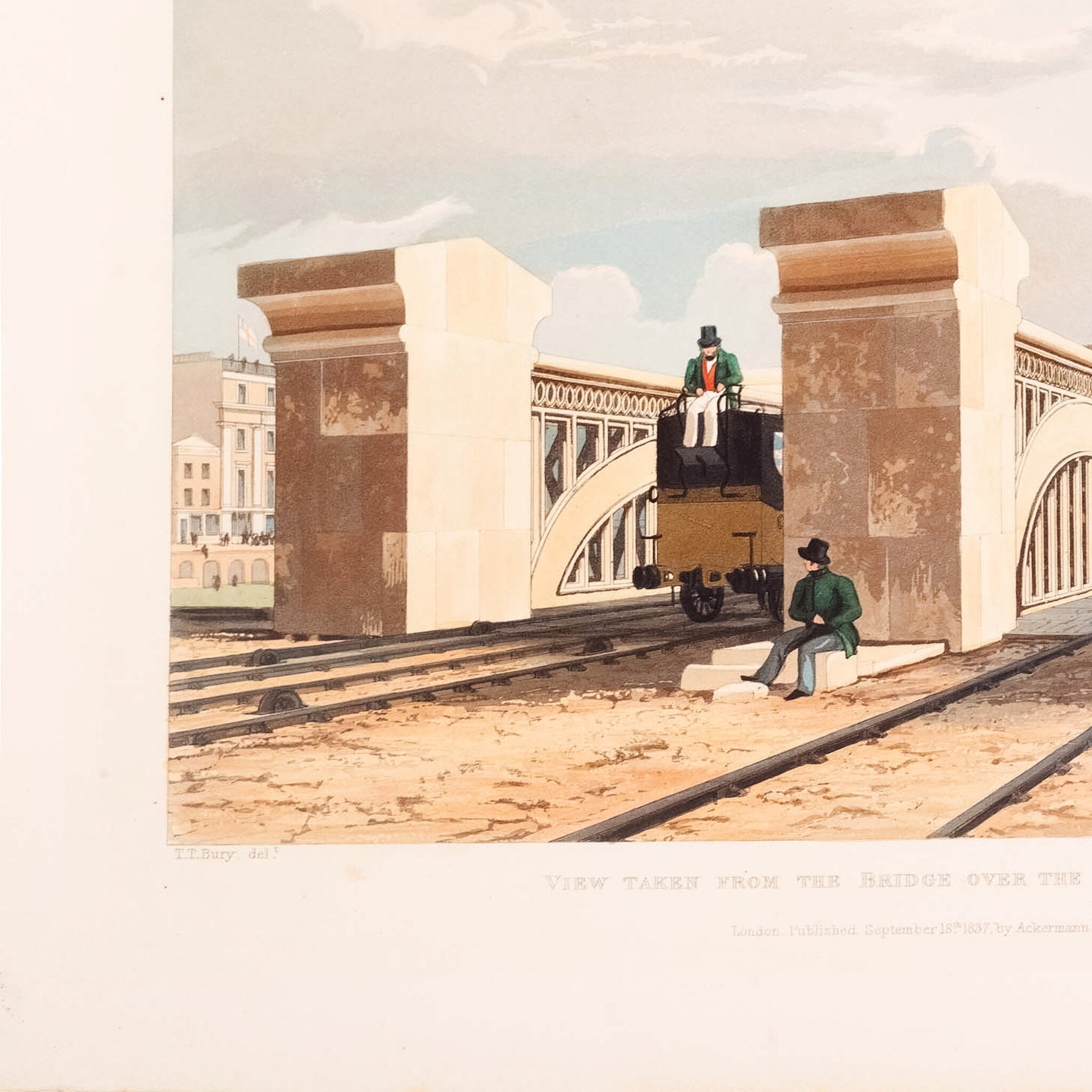 Prent 'London & Birmingham Railroad. Viaduct at Watford, 1837-5