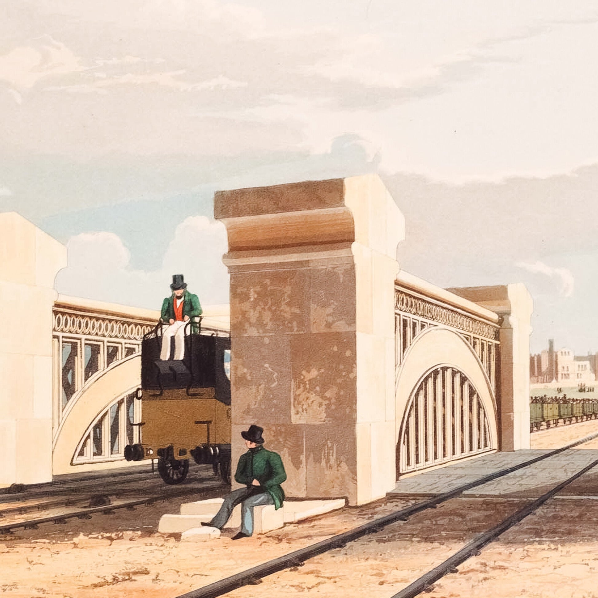 Prent 'London & Birmingham Railroad. Viaduct at Watford, 1837-3