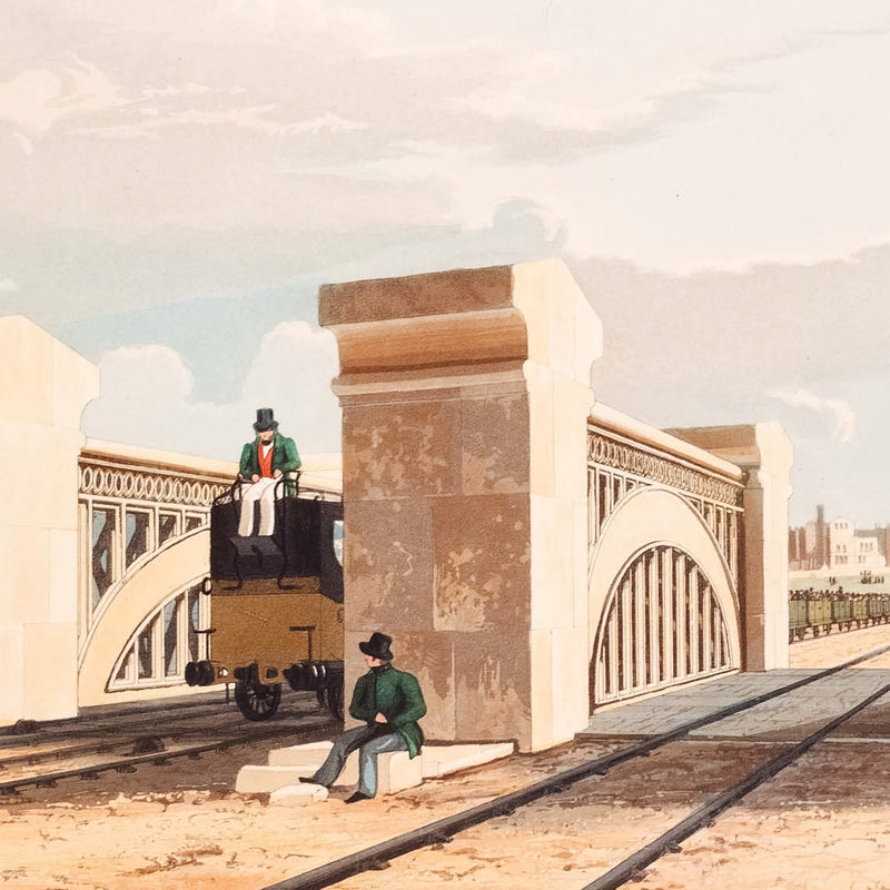 Prent 'London & Birmingham Railroad. Viaduct at Watford, 1837-zoom-