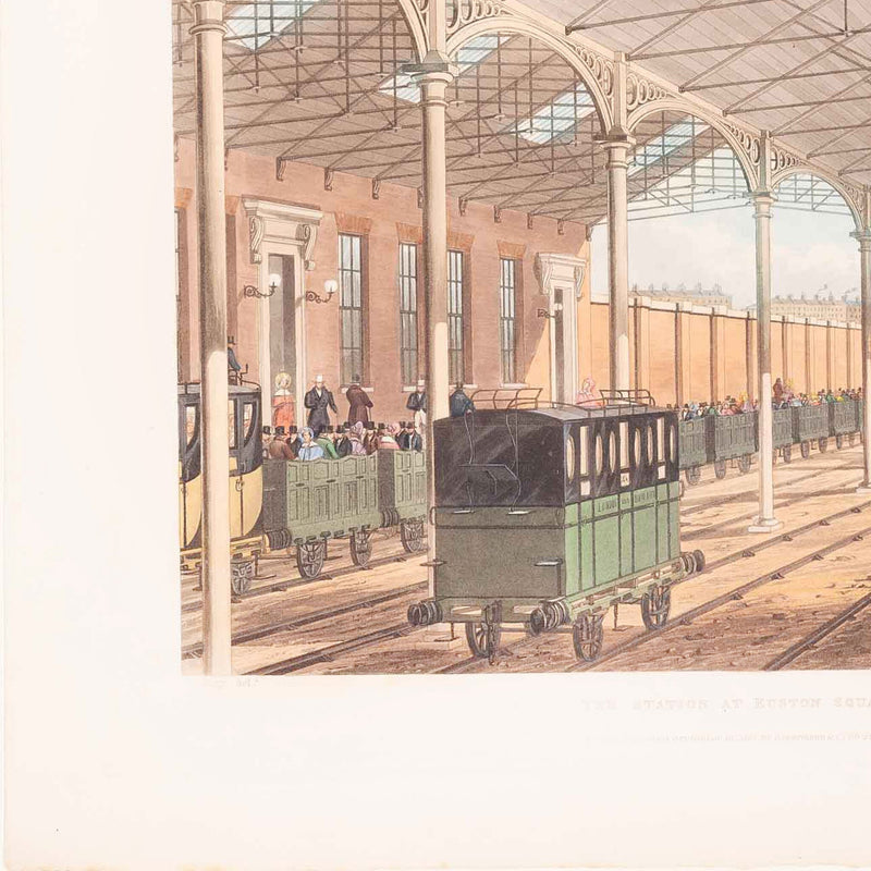 Prent 'London & Birmingham Railroad. Bridge over the Canal near Kings-Langley, 1837-zoom-