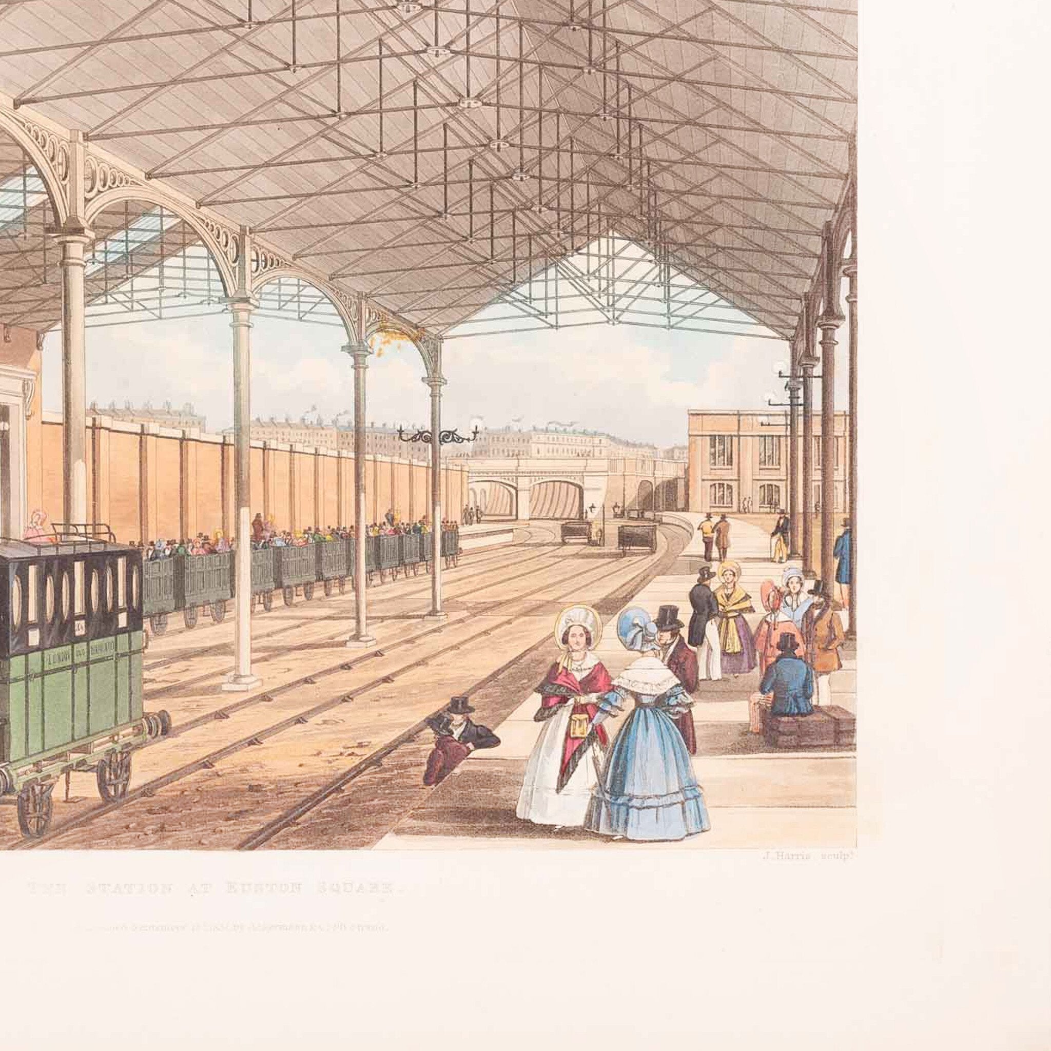 Prent 'London & Birmingham Railroad. Bridge over the Canal near Kings-Langley, 1837-zoom-4