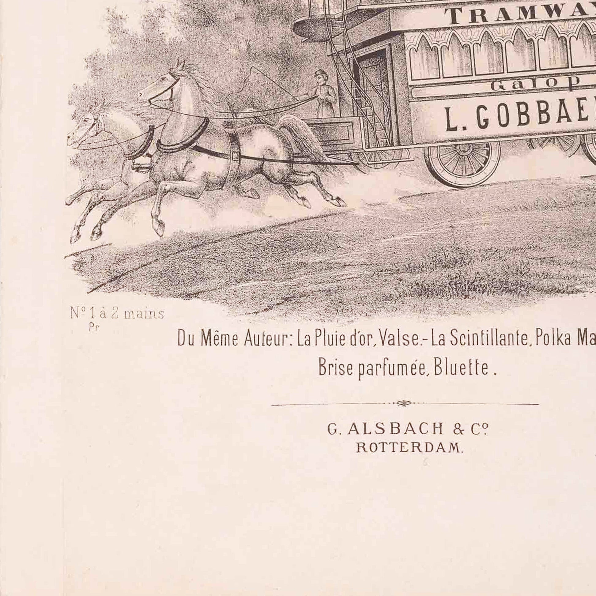 Bladmuziek 'Tramway Galop', ca. 1900-2