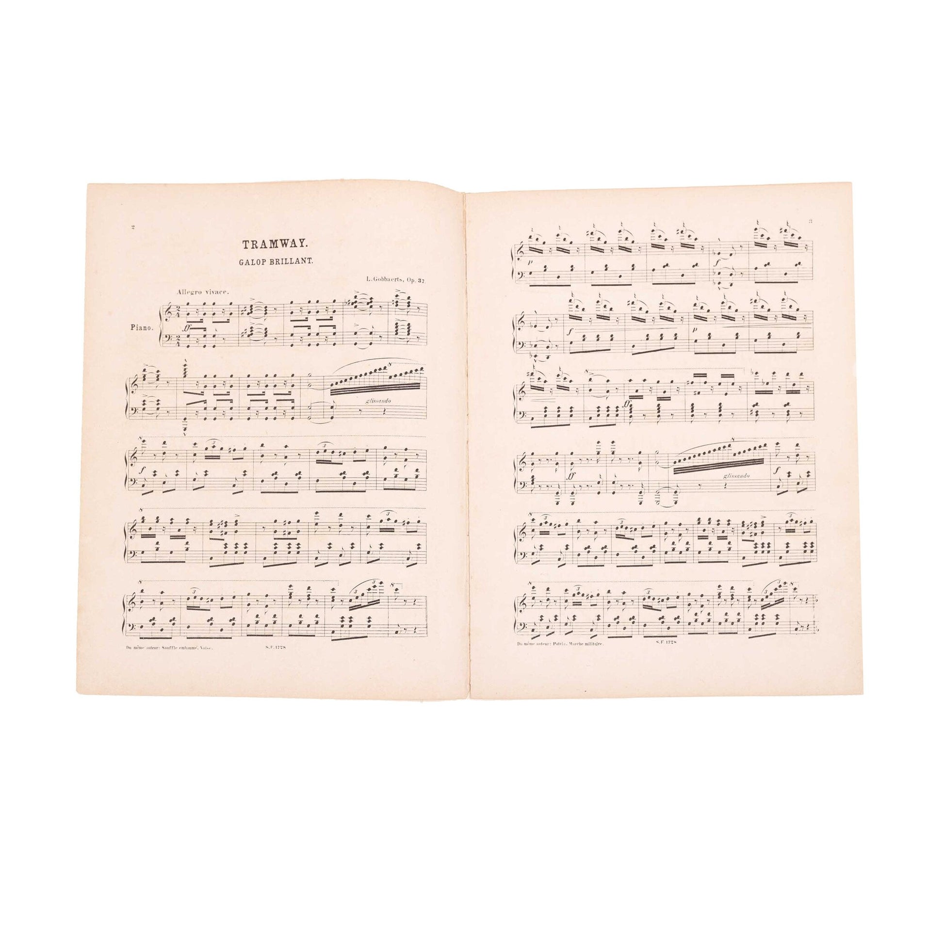 Bladmuziek 'Tramway Galop', ca. 1900-3