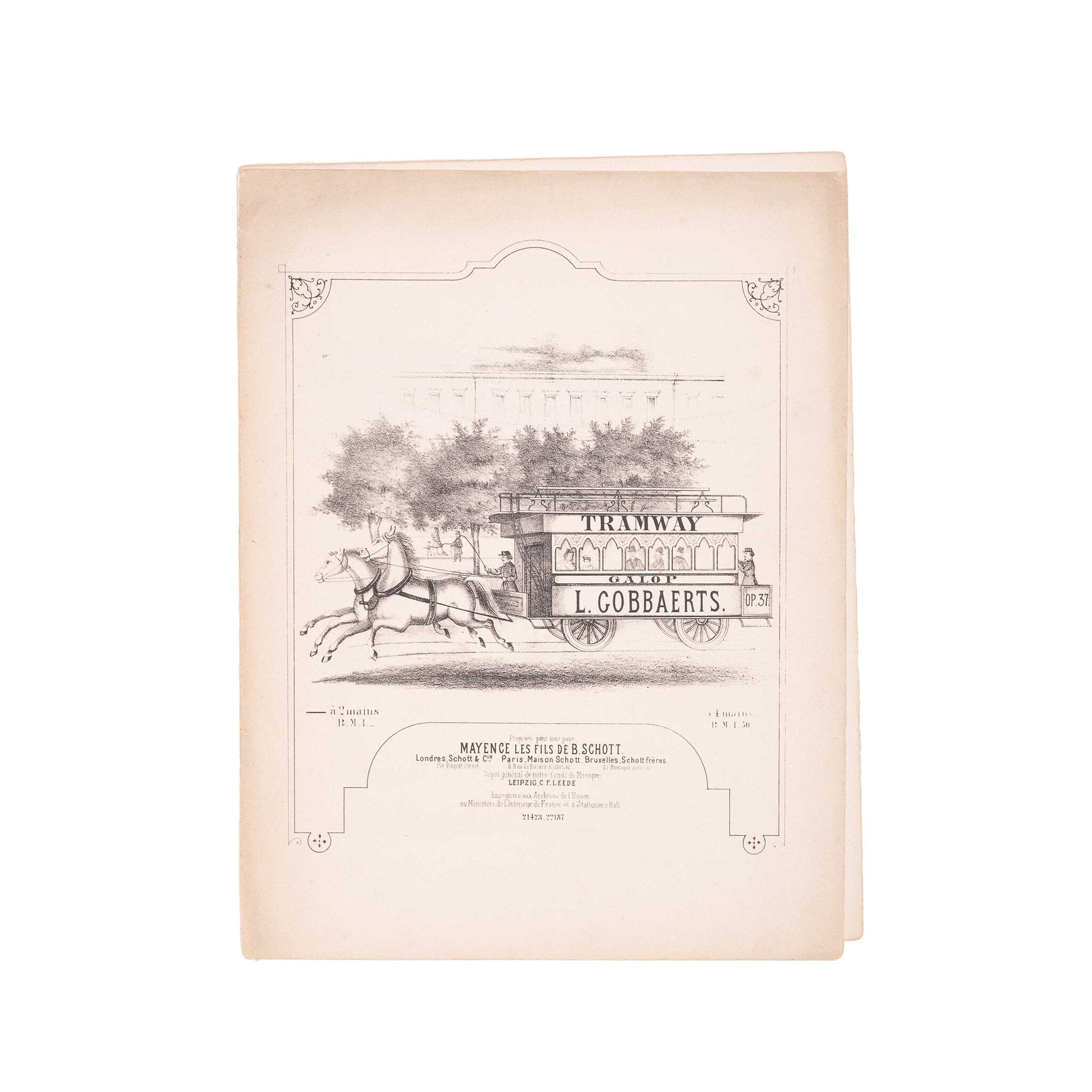Bladmuziek 'Tramway Galop', ca. 1900-zoom-1