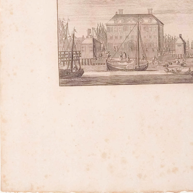 Prent 'Oude stadts herbergh. Nieuwe stadts herbergh', ca. 1726-zoom-