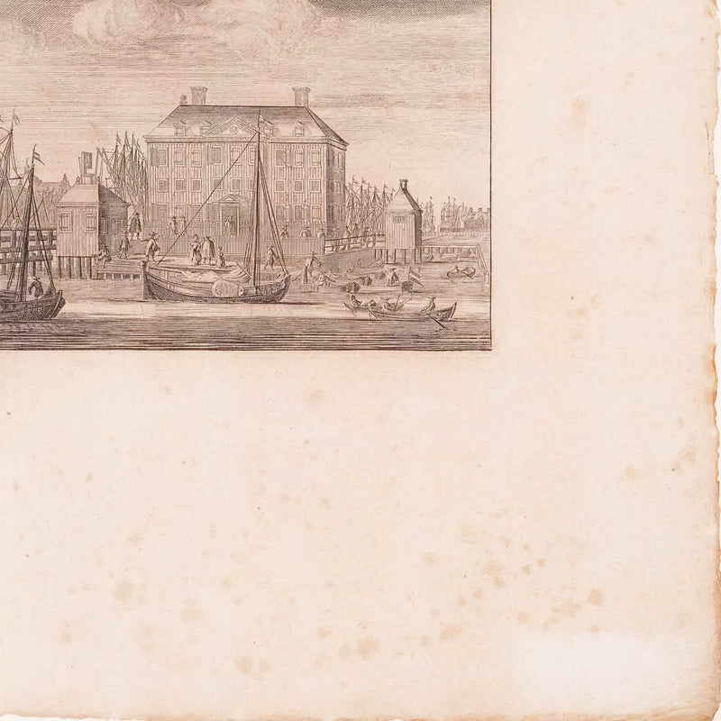 Prent 'Oude stadts herbergh. Nieuwe stadts herbergh', ca. 1726-zoom-