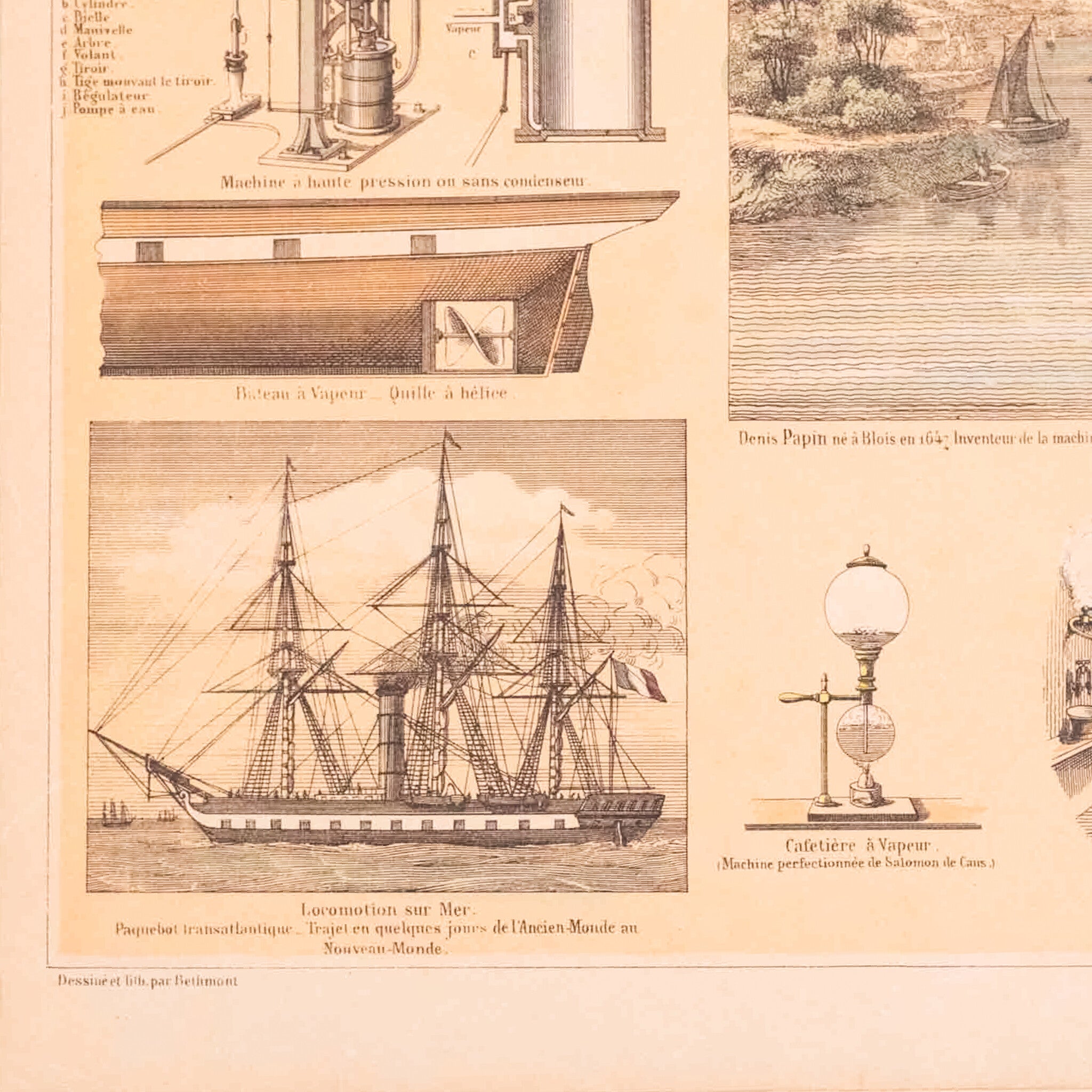 Centsprent 'La Vapeur', ca. 1860-zoom-5