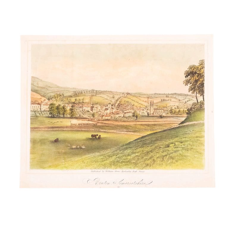 Prent 'Bruton Somersetshire', ca. 1850-zoom-