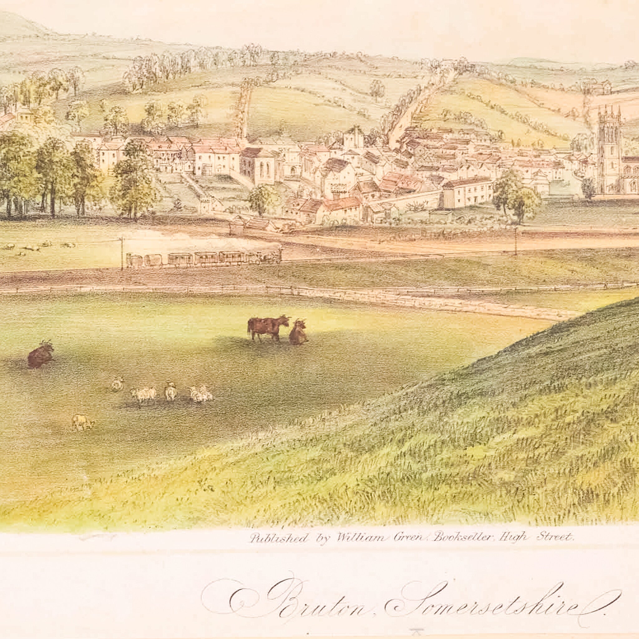 Prent 'Bruton Somersetshire', ca. 1850-zoom-2
