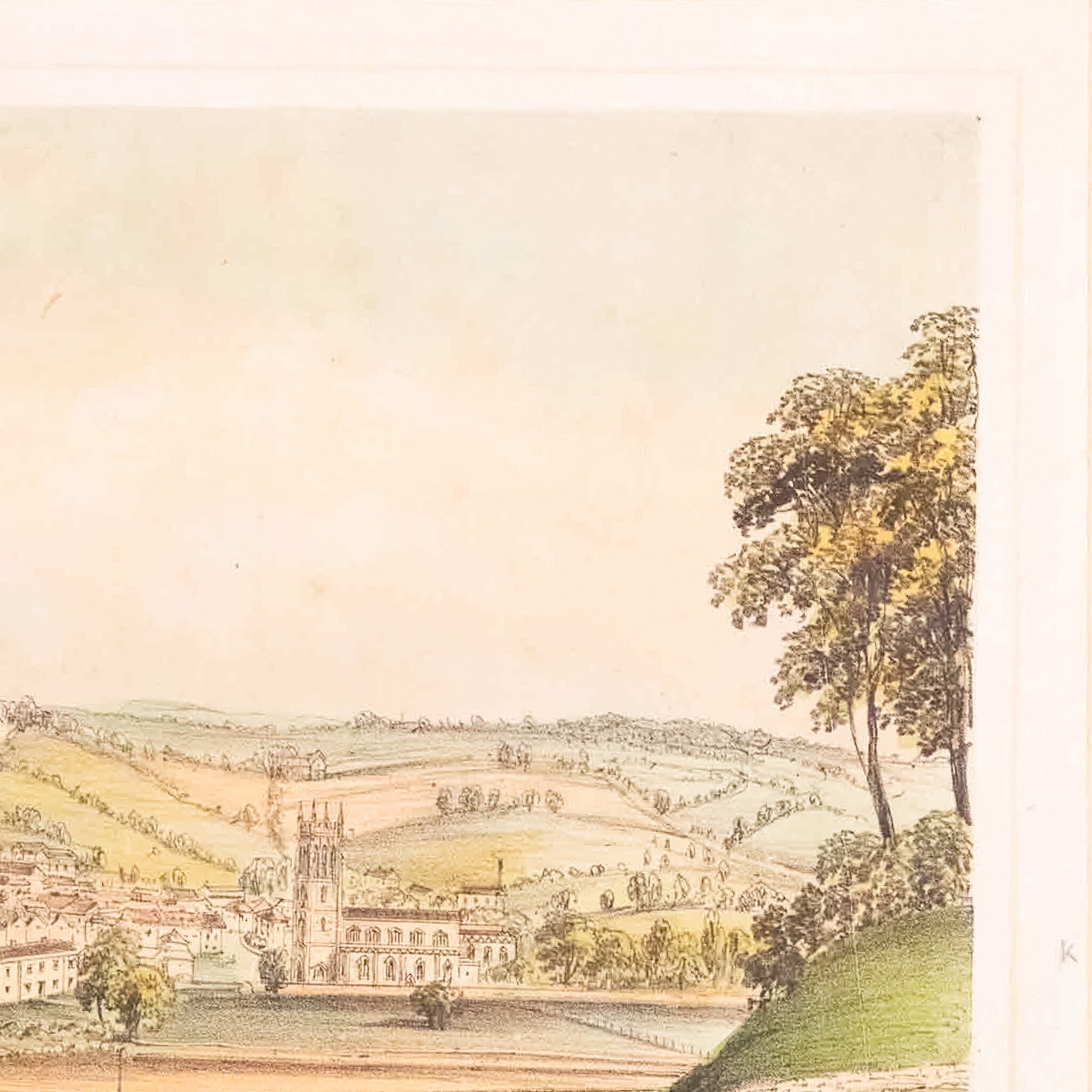 Prent 'Bruton Somersetshire', ca. 1850-4