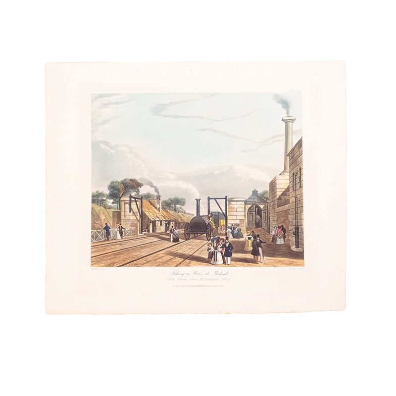 Prent 'Taking in Water at Parkside', ca. 1833-zoom-