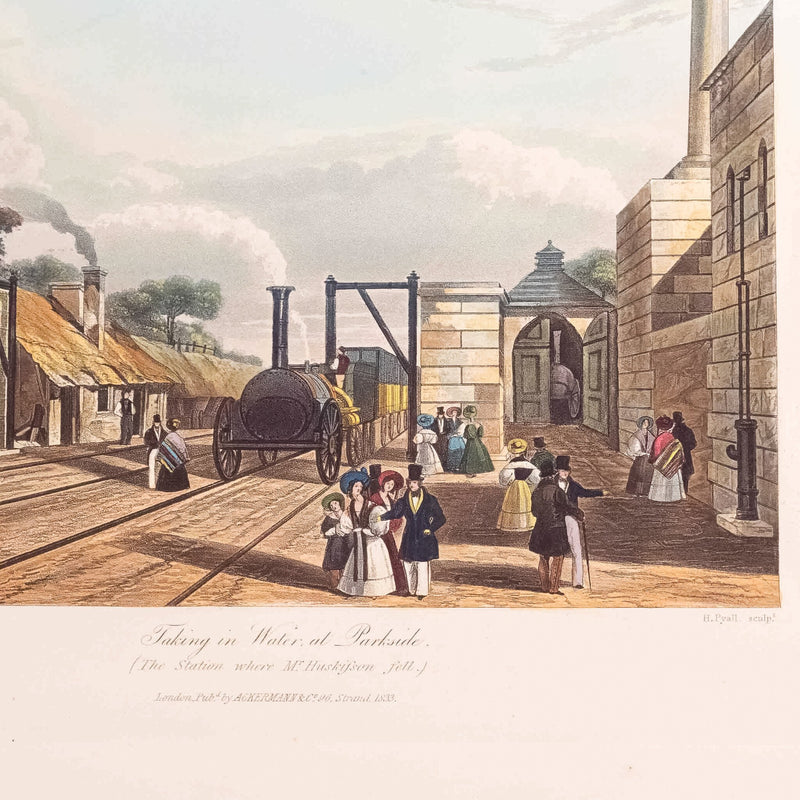 Prent 'Taking in Water at Parkside', ca. 1833-zoom-