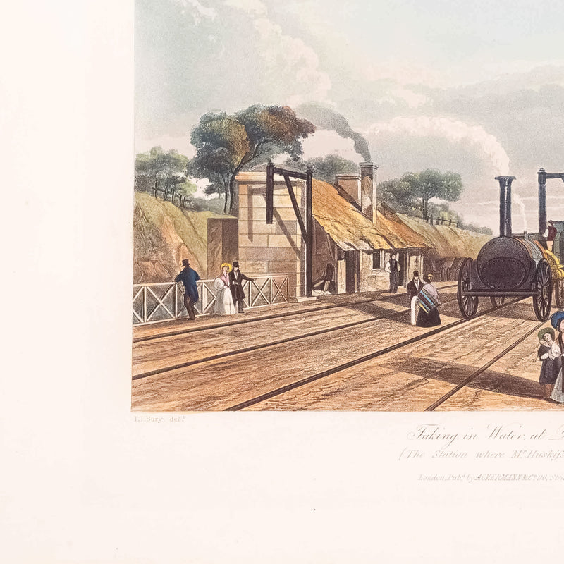 Prent 'Taking in Water at Parkside', ca. 1833-zoom-