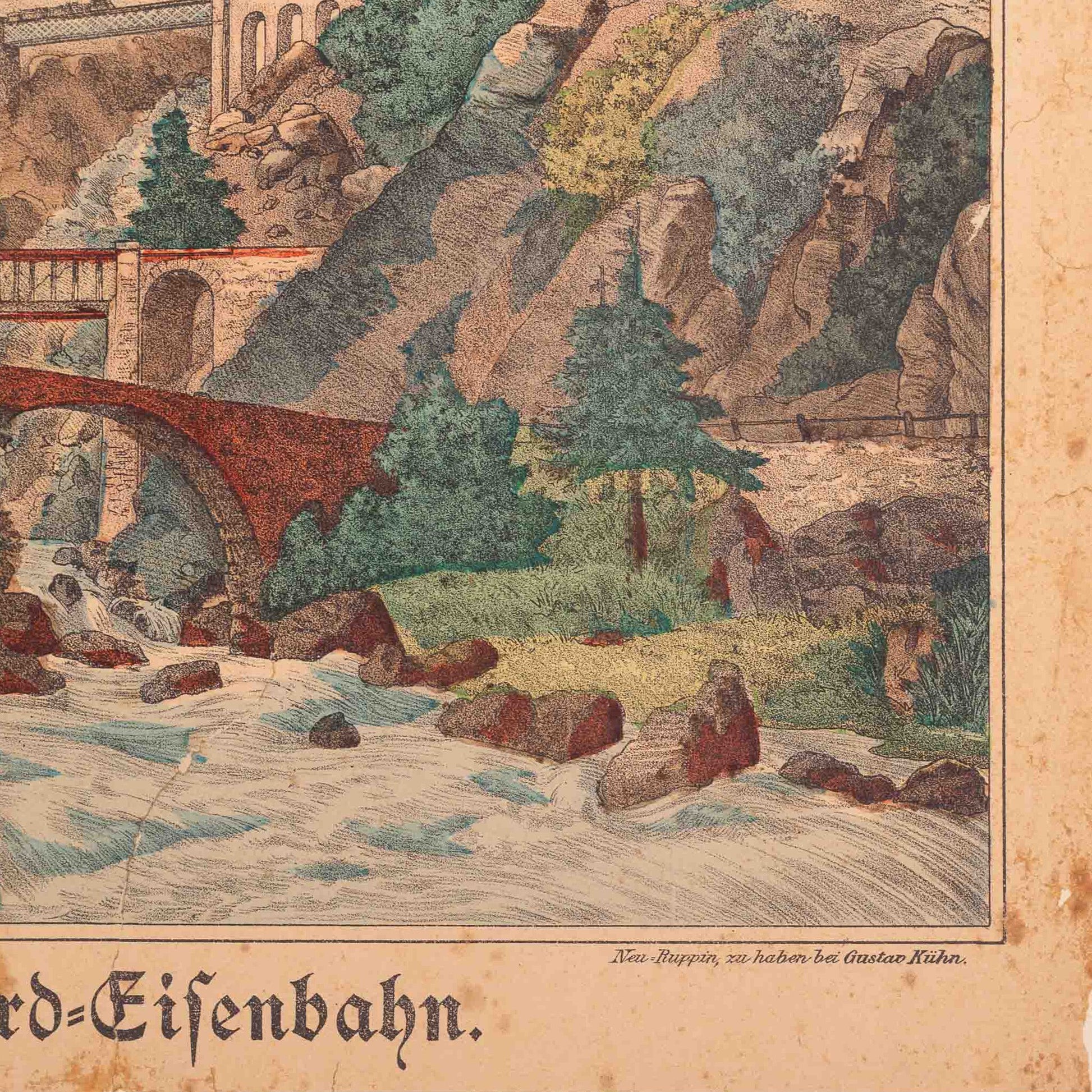 Prent 'Die St. Gotthard-Eisenbahn'-3