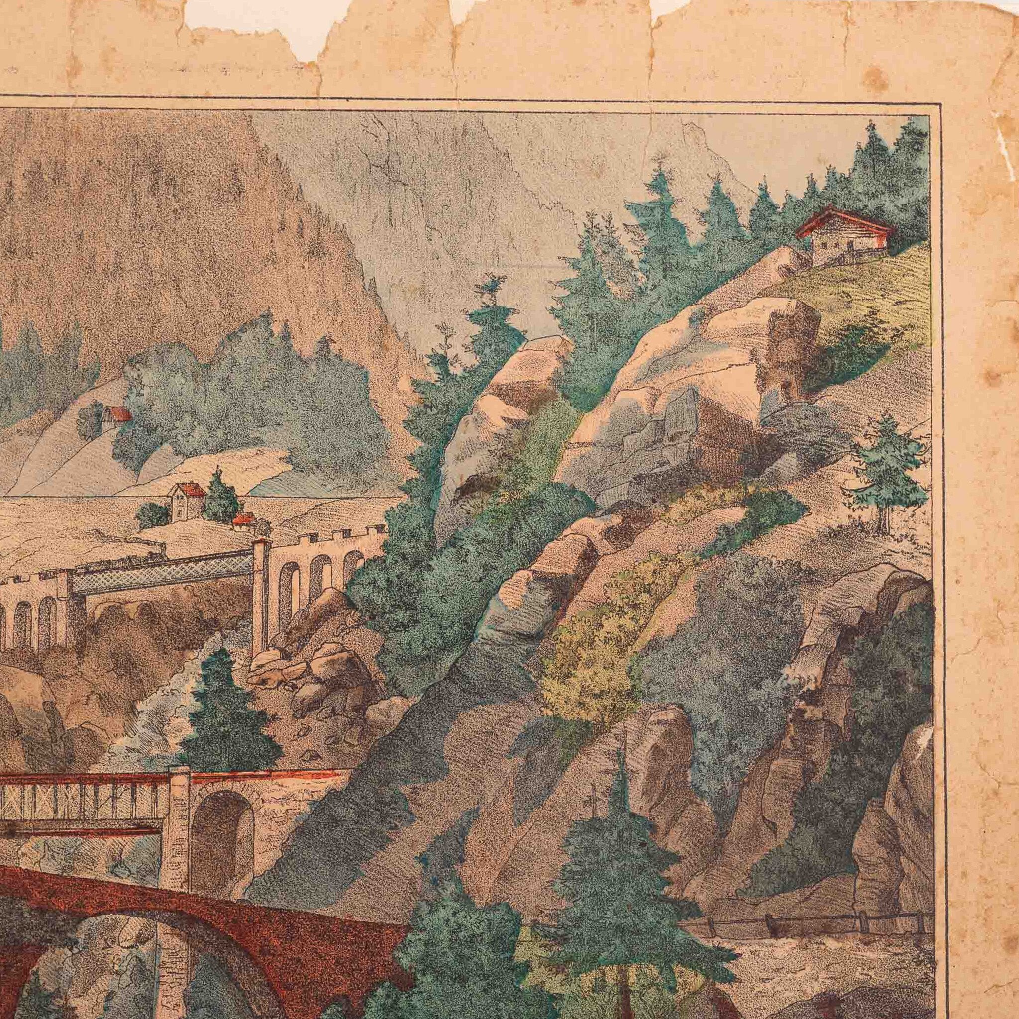 Prent 'Die St. Gotthard-Eisenbahn'-zoom-4