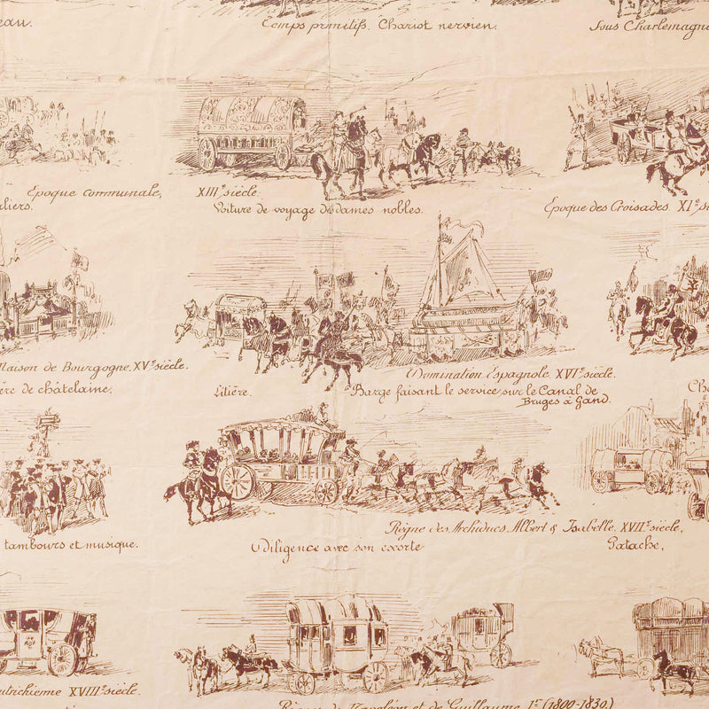 Prent 'Souvenir du Cortège Historique du Cinquantième Anniversaire des Chemins de Fer Belges', ca. 1885-zoom-