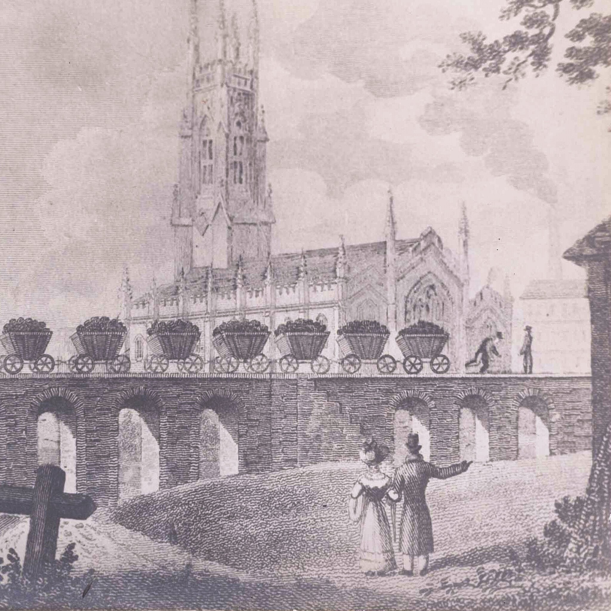 Foto van de prent 'Christ Church and coal staith, Leeds', 1829-zoom-5
