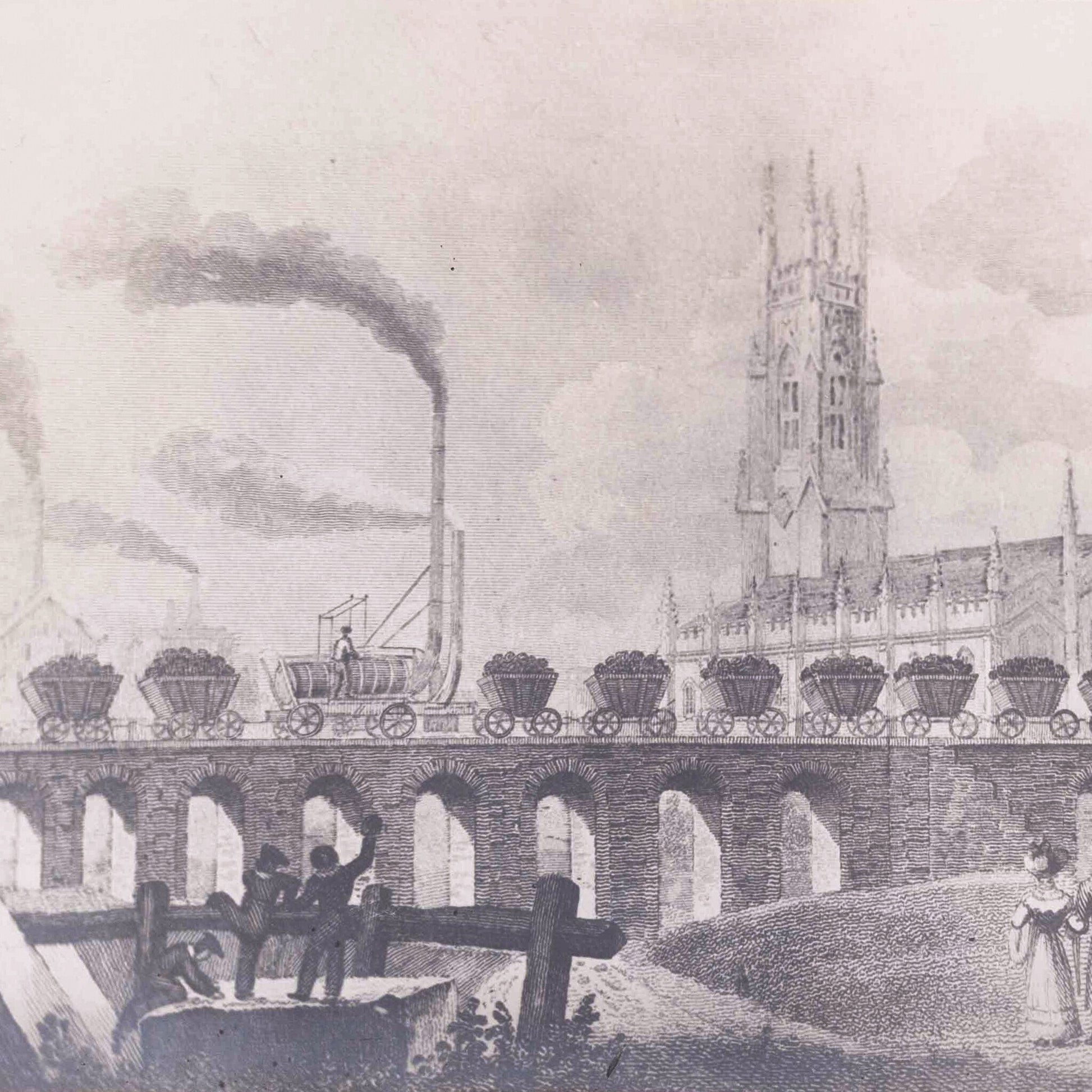 Foto van de prent 'Christ Church and coal staith, Leeds', 1829-3
