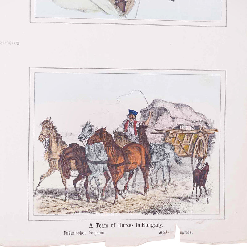 Twee prenten met vier 19e eeuwse scenes, ca. 1870-zoom-