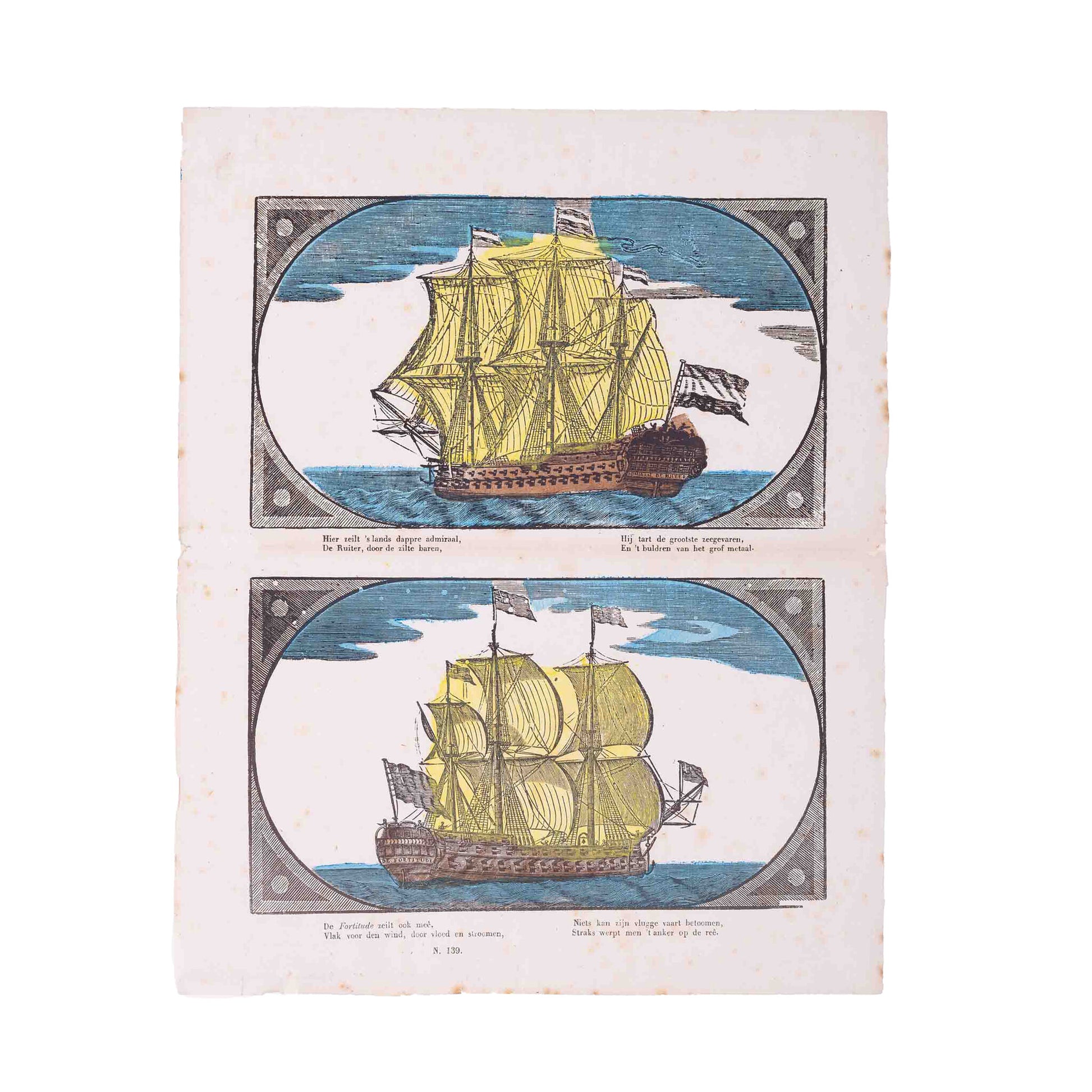 Twee centsprenten met het thema vervoer, ca. 1900-6