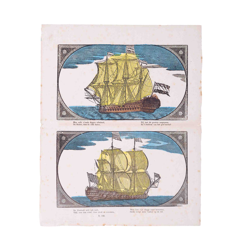 Twee centsprenten met het thema vervoer, ca. 1900-zoom-
