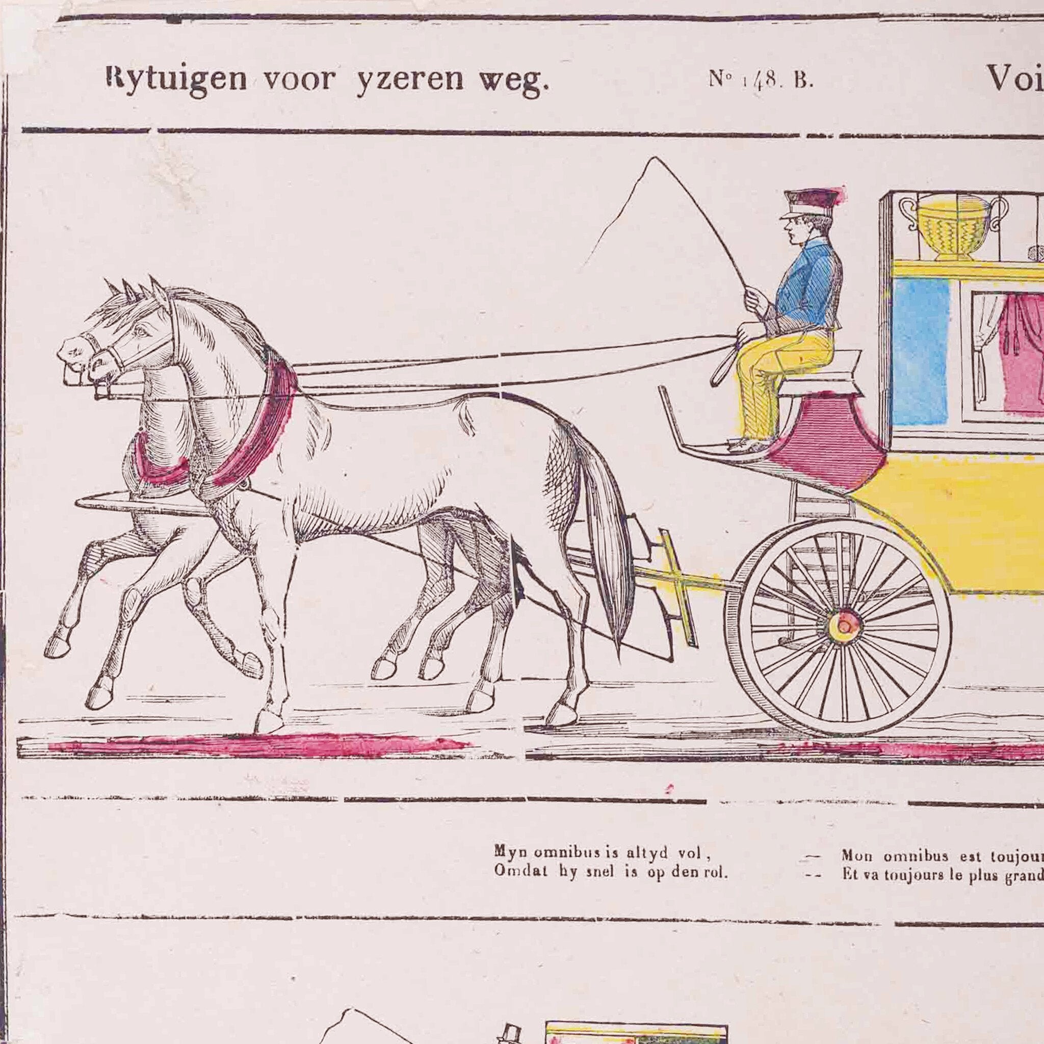 Twee centsprenten met het thema vervoer, ca. 1900-zoom-3