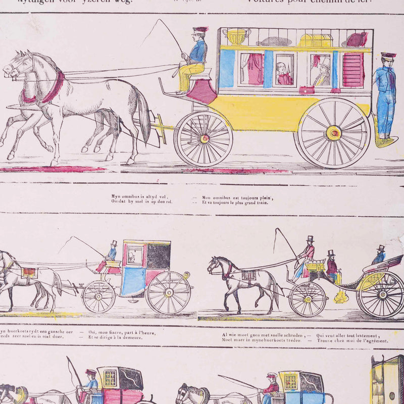 Twee centsprenten met het thema vervoer, ca. 1900-zoom-
