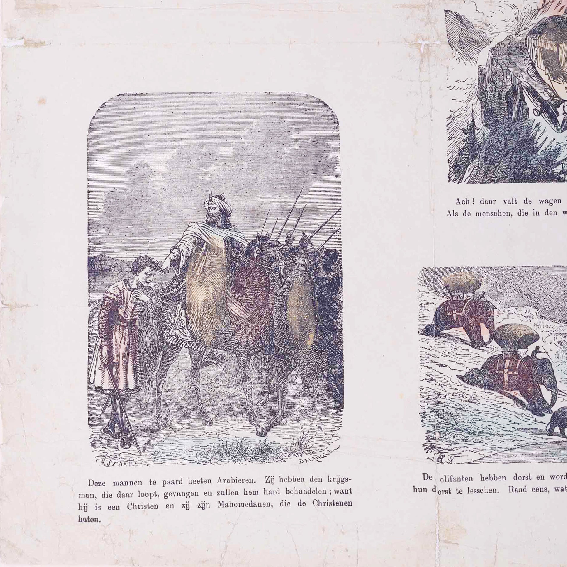 Prent 'Rijden' XXVIII, J.P. Schaberg, 19e eeuw-5