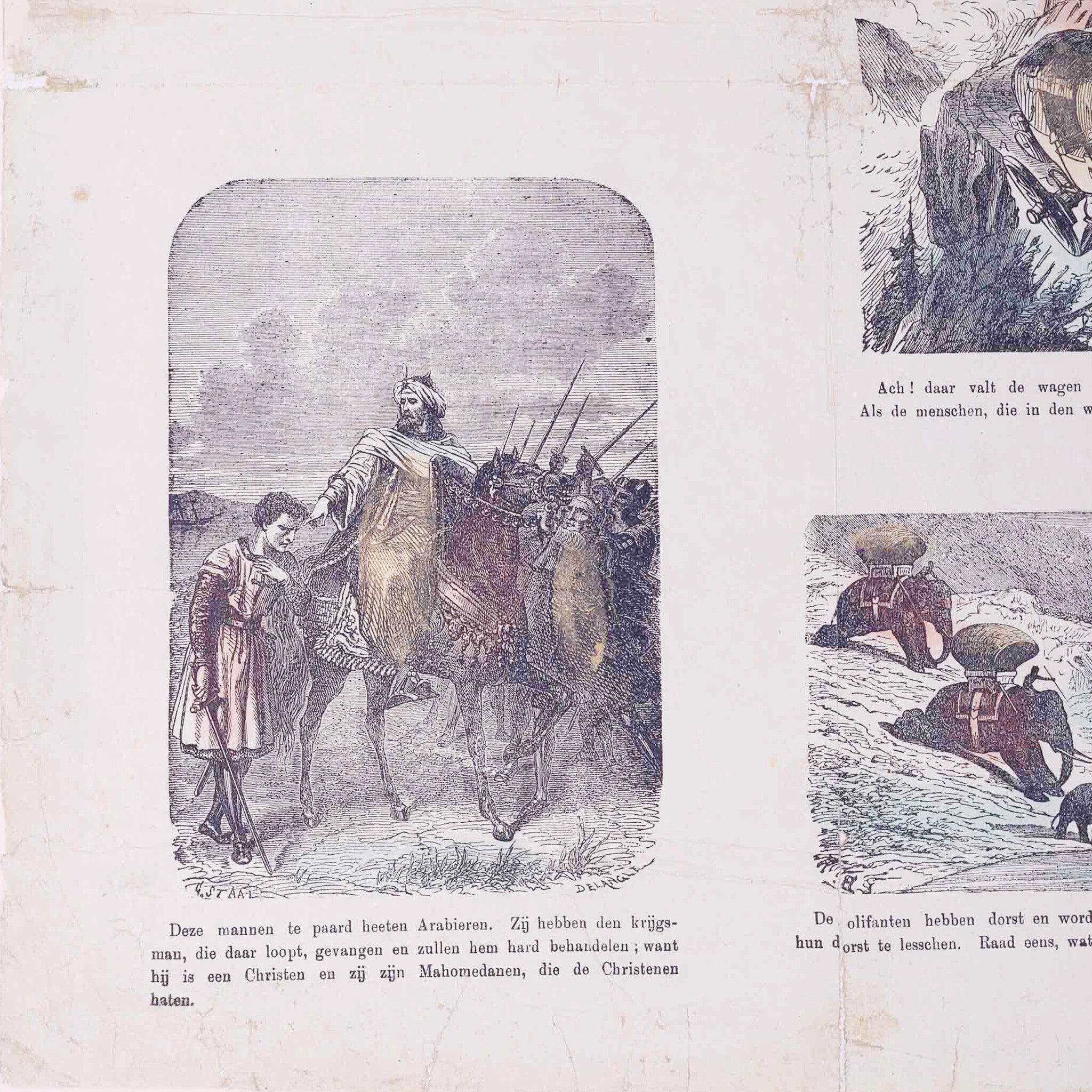Prent 'Rijden' XXVIII, J.P. Schaberg, 19e eeuw-zoom-5