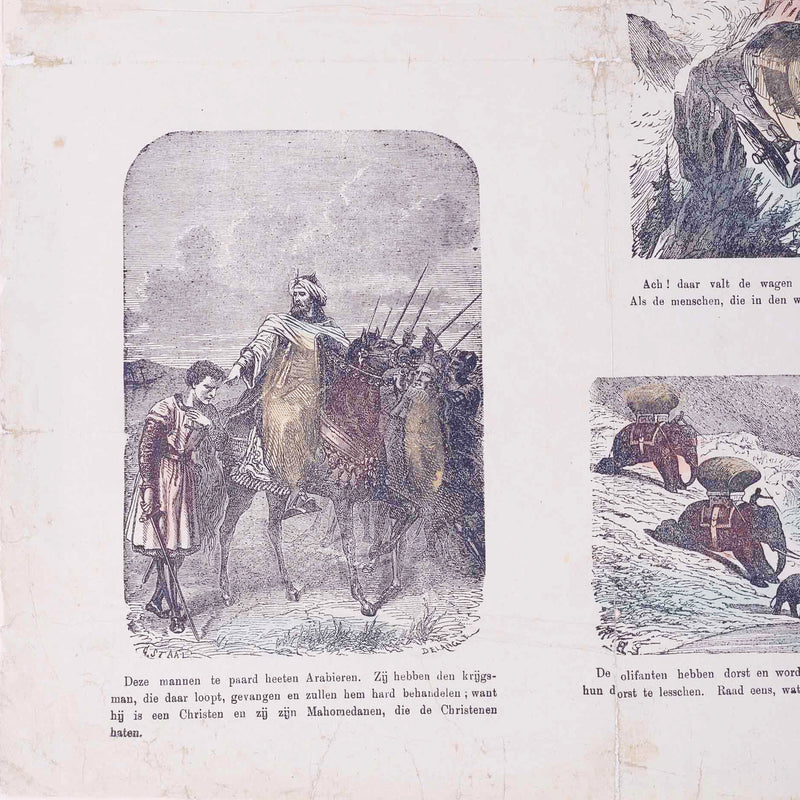 Prent 'Rijden' XXVIII, J.P. Schaberg, 19e eeuw-zoom-