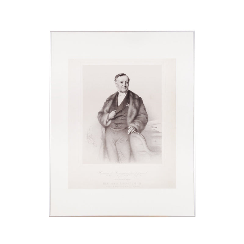 Prent 'Monsieur le Baron E.F.L. Prisse', ca. 1873-zoom-