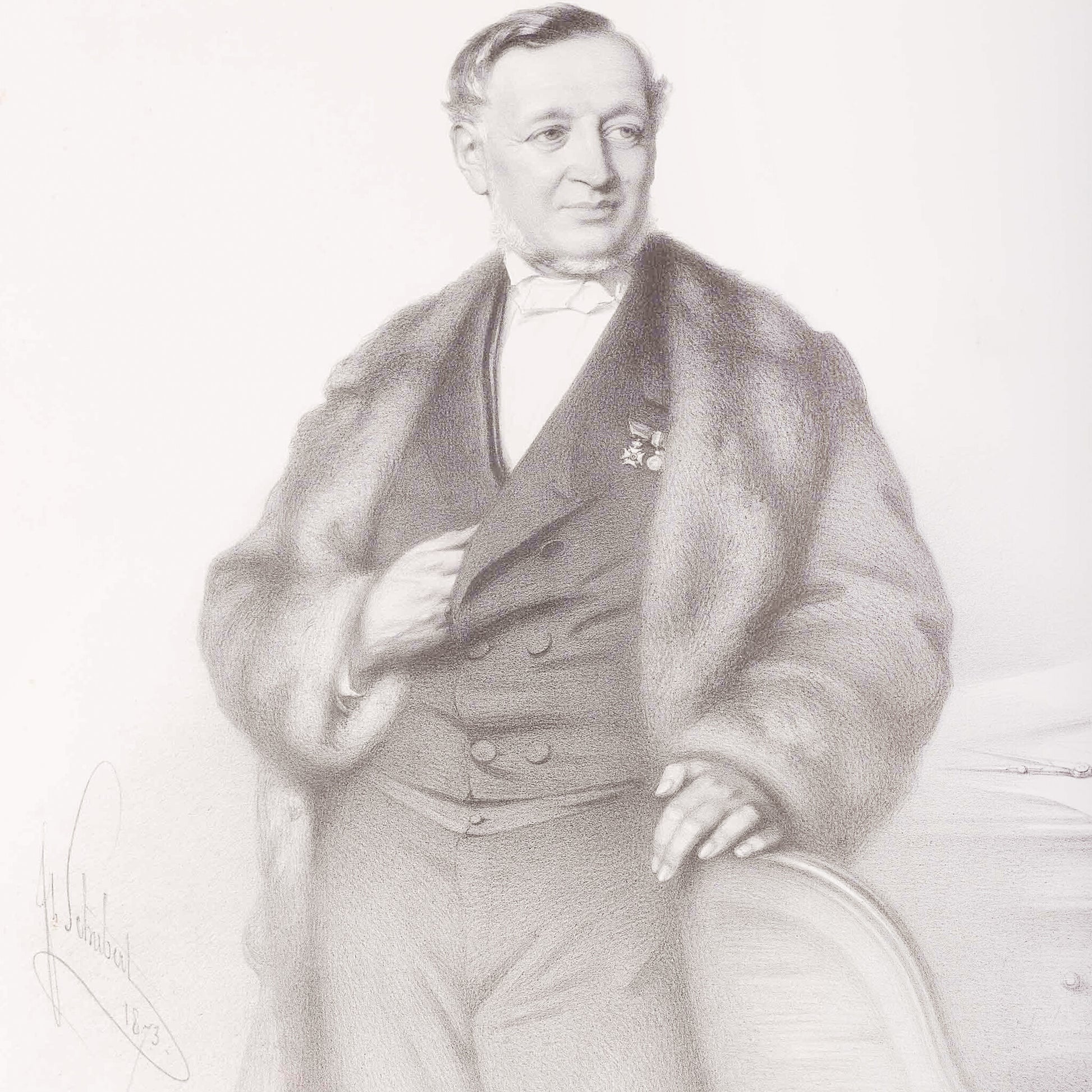 Prent 'Monsieur le Baron E.F.L. Prisse', ca. 1873-2