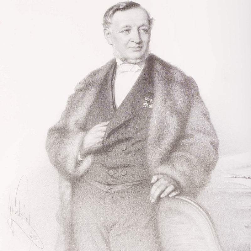 Prent 'Monsieur le Baron E.F.L. Prisse', ca. 1873-zoom-
