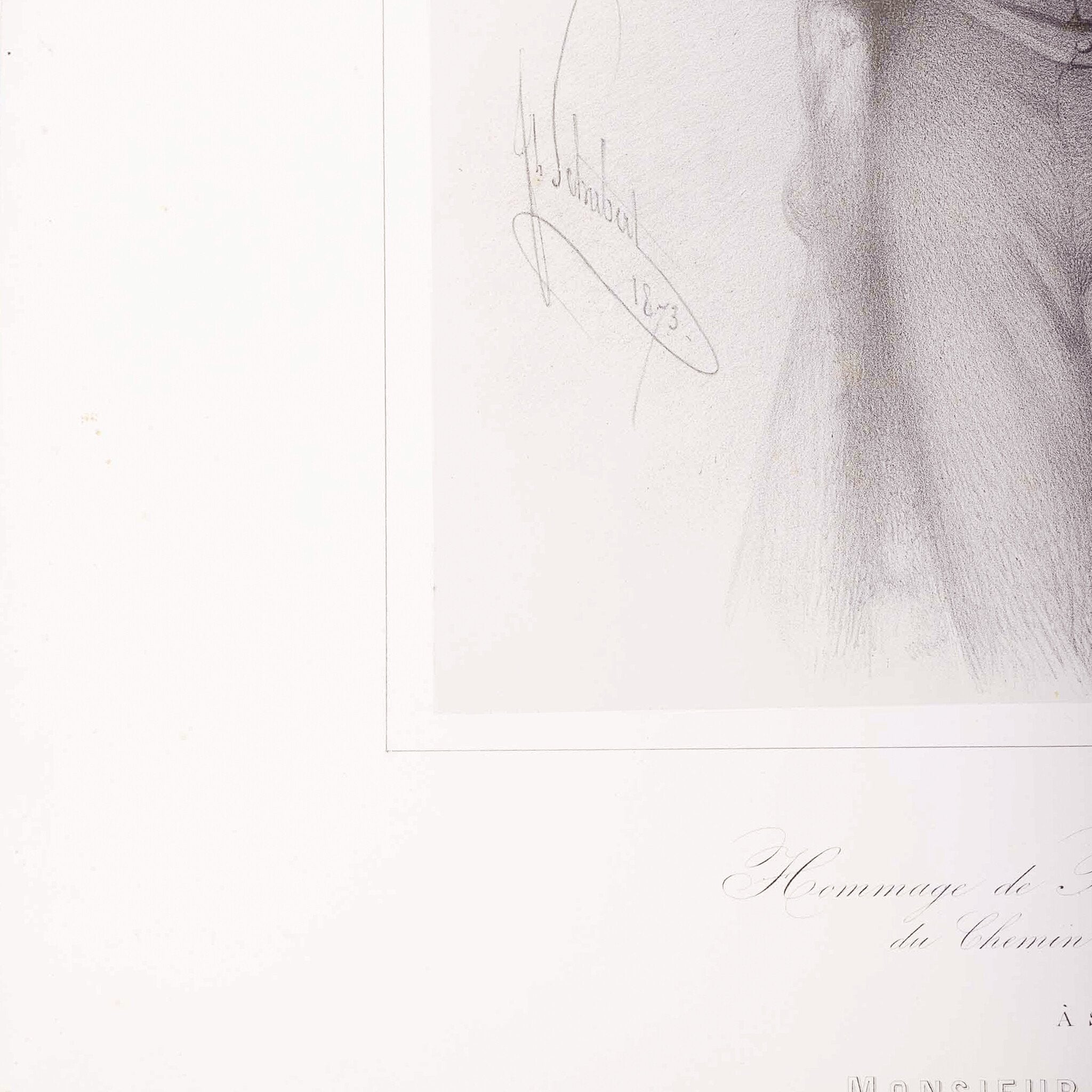 Prent 'Monsieur le Baron E.F.L. Prisse', ca. 1873-zoom-4