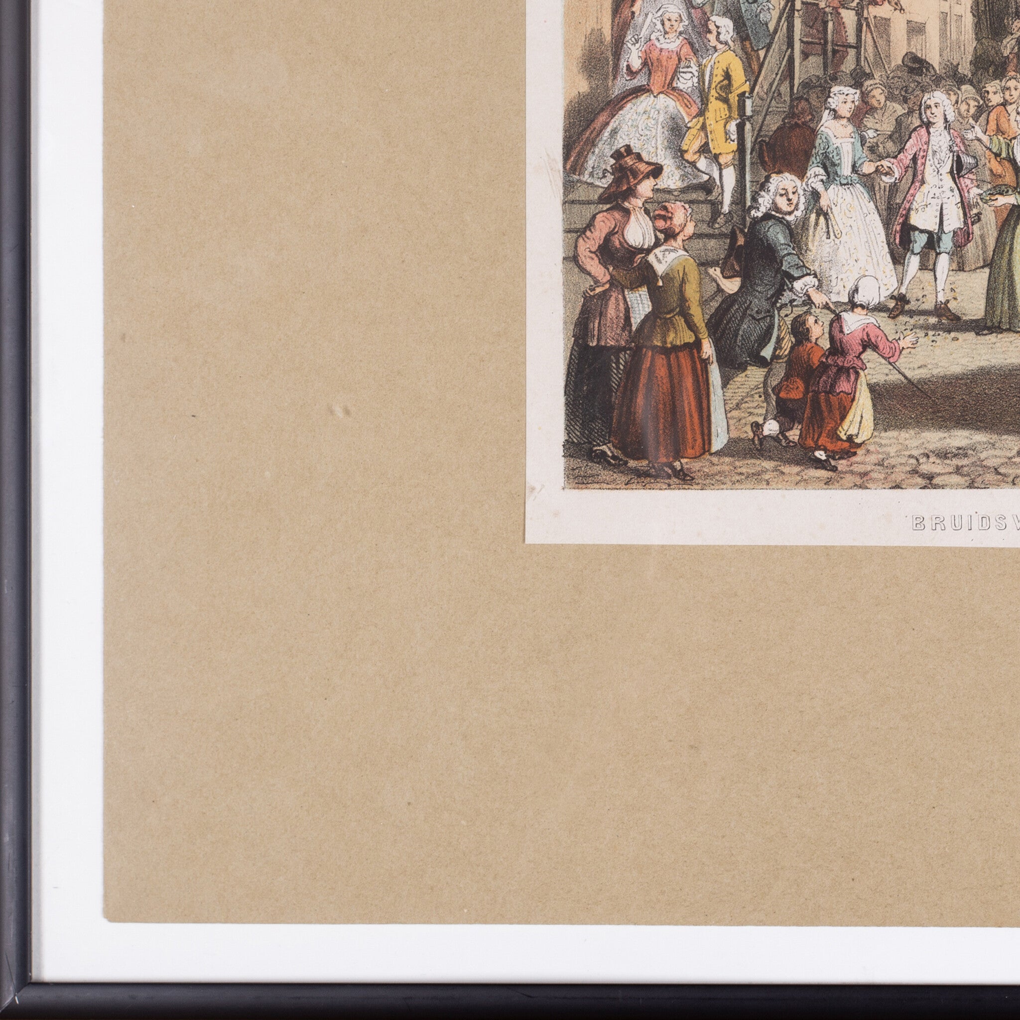 Prent 'Bruidsvaart. (18e eeuw)', P.W.M. Trap, ca. 1862-zoom-3