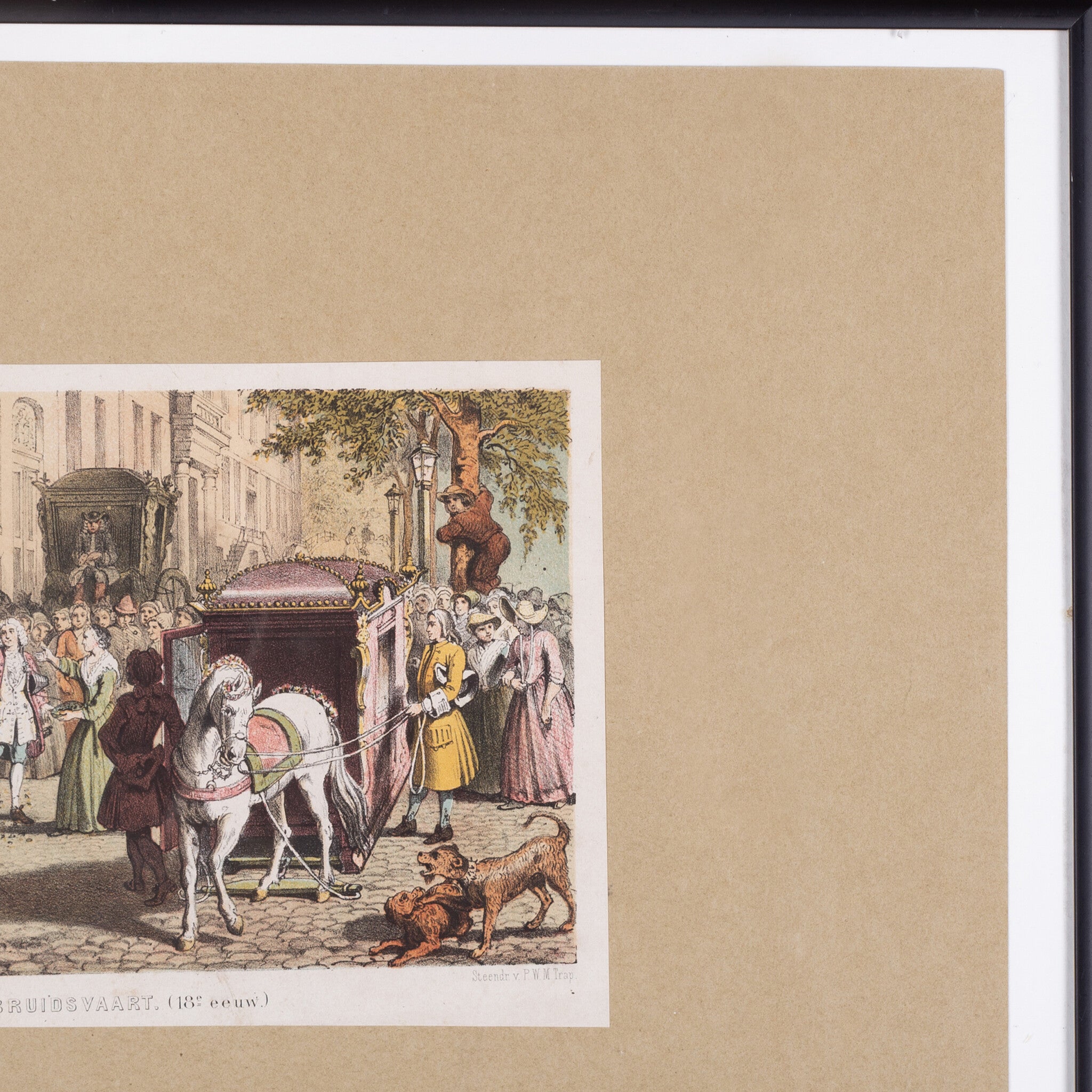 Prent 'Bruidsvaart. (18e eeuw)', P.W.M. Trap, ca. 1862-zoom-4